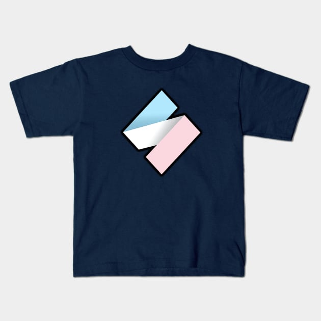 S-logo (trans flag version) Kids T-Shirt by Stevivor